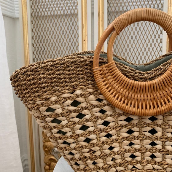 XSetmar Straw Bag Lined Multi Color - Picture 4 of 10